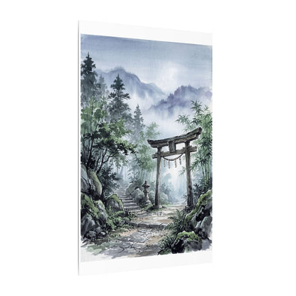 Moonlight Torii Gate Canvas Art - Zen Fukinsei