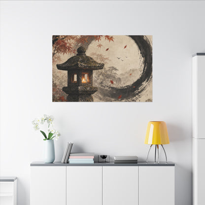 Ma Stone Lantern Canvas Art - Zen Enso