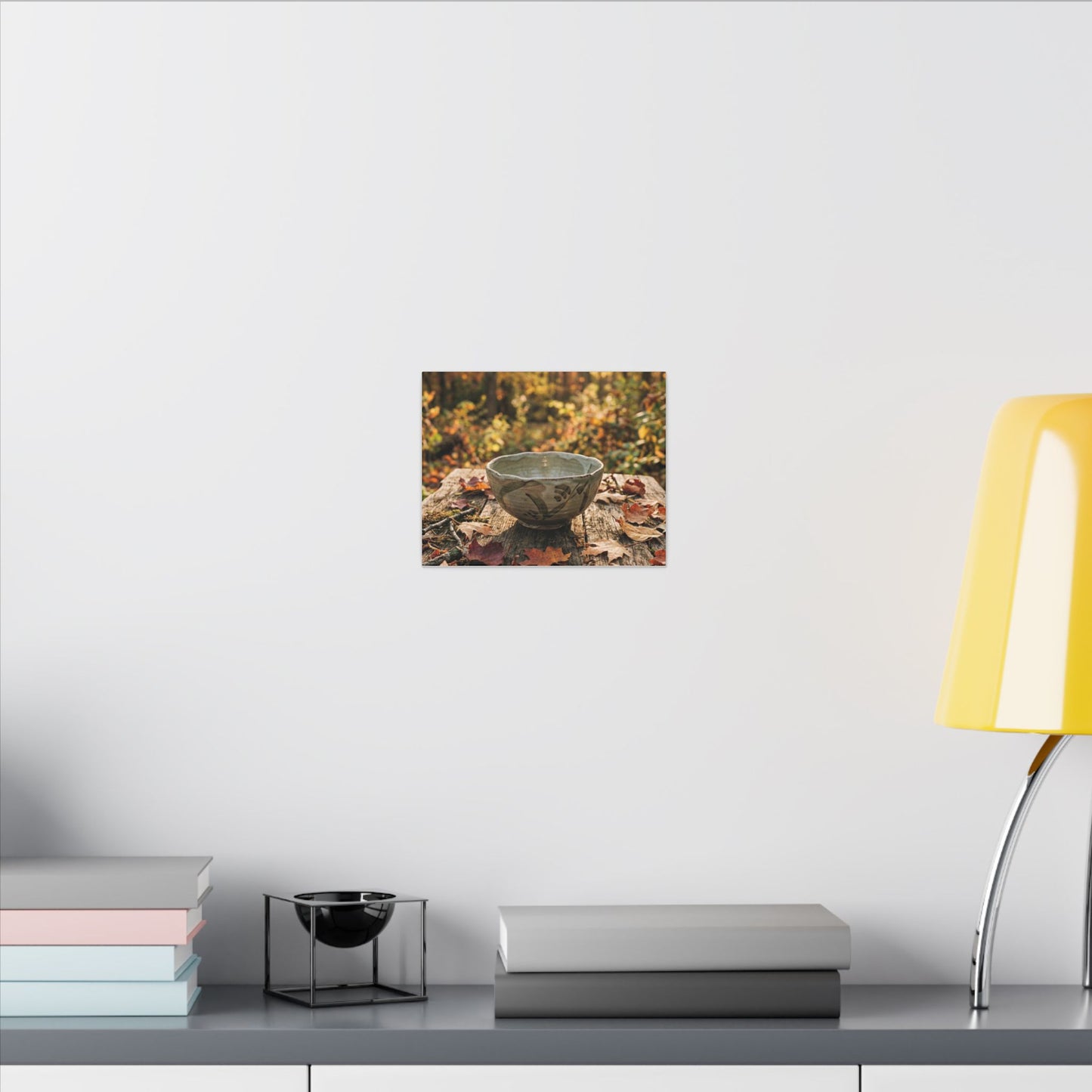 Golden Hour Ceramic Bowl Canvas Art - Japandi Fukinsei