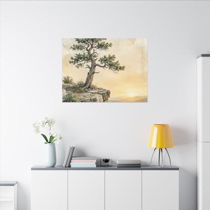 Pine Tree Canvas Art | Summer Japandi Texture Art