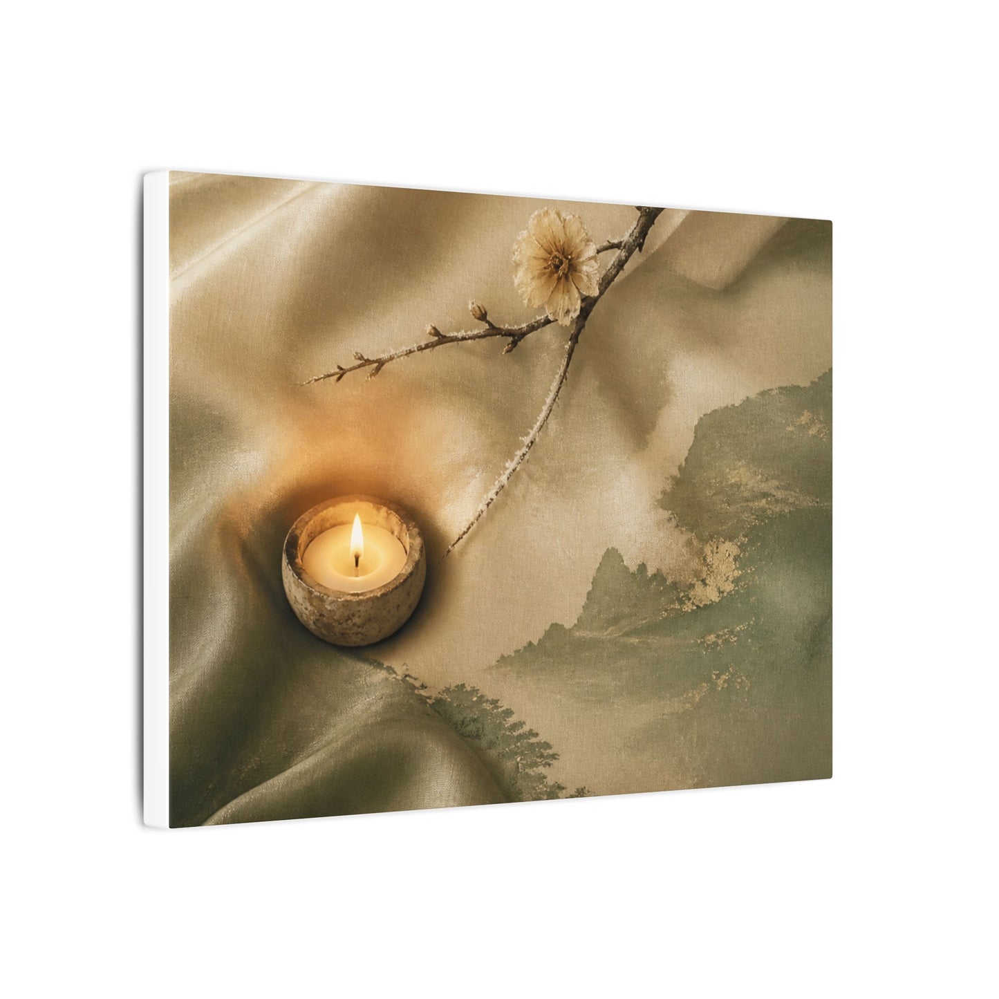 Silk Drape Japanese Pattern Canvas Art | Warm Japandi Art