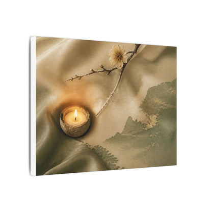 Silk Drape Japanese Pattern Canvas Art | Warm Japandi Art