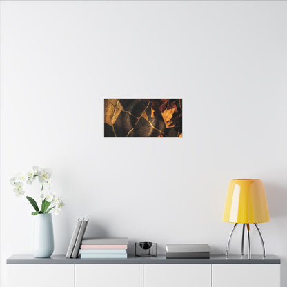 Resilient Shadow Play Canvas Art - Crackle Gold Kintsugi