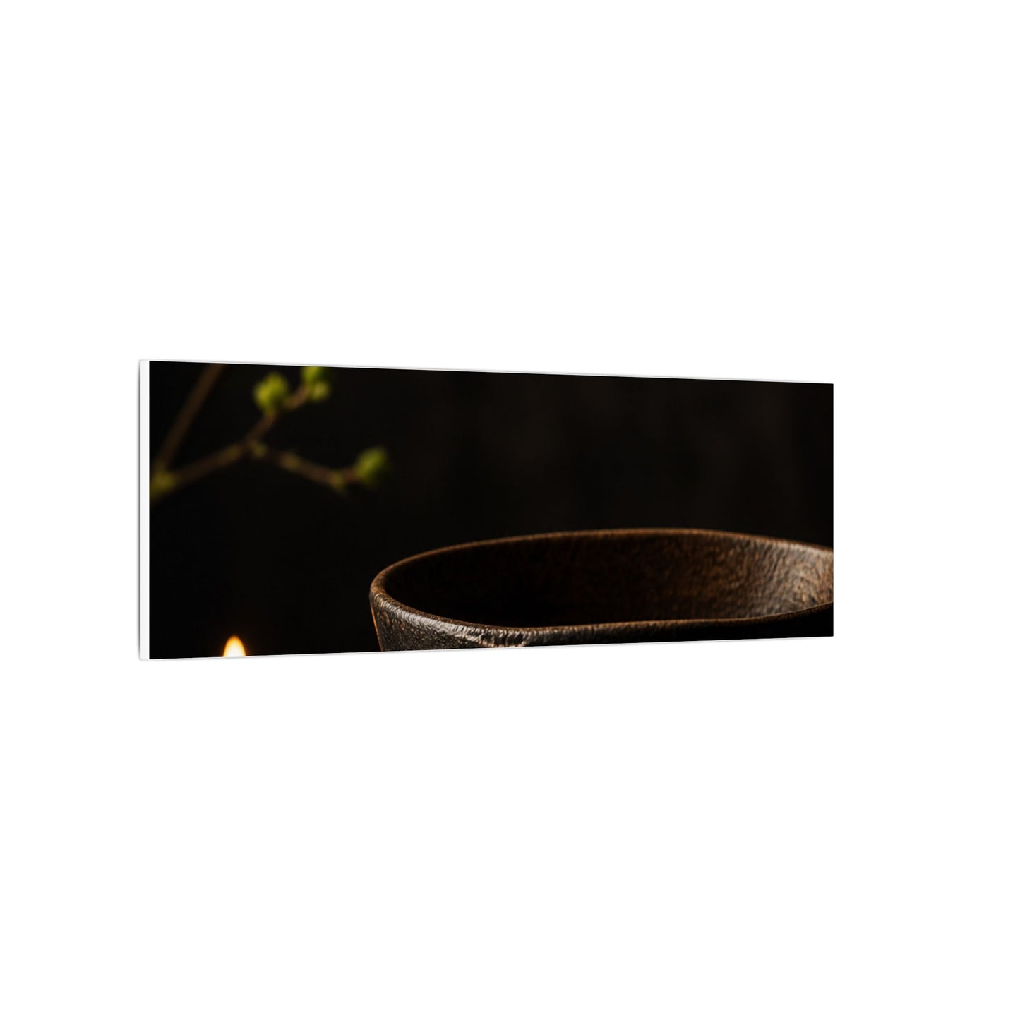 Moody Ceramic Bowl Canvas Art - Shadow Zen Dark Japandi