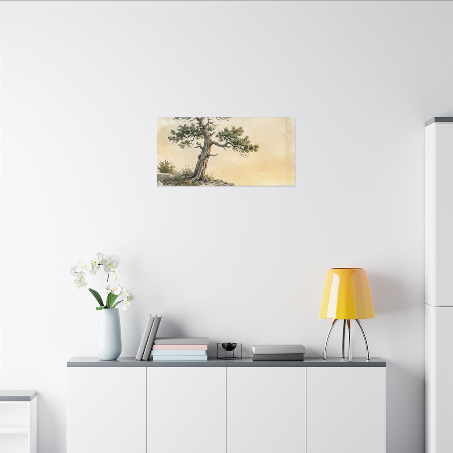 Pine Tree Canvas Art | Summer Japandi Texture Art