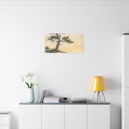 Pine Tree Canvas Art | Summer Japandi Texture Art