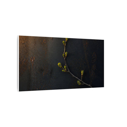 Dark Japandi Rust Patina in Golden Hour | Moody Minimal Canvas Art