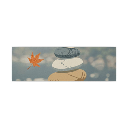 Warm River Stones Canvas Art - Japanese Pattern Japandi