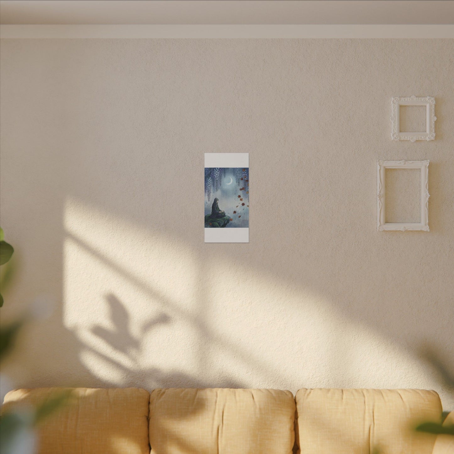 Zen Wisteria in Moonlight | Ukiyo E Inspired Canvas Art