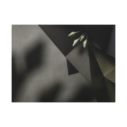 Paper Fold Moody Minimal Canvas Art | Luxurious Dark Japandi Art