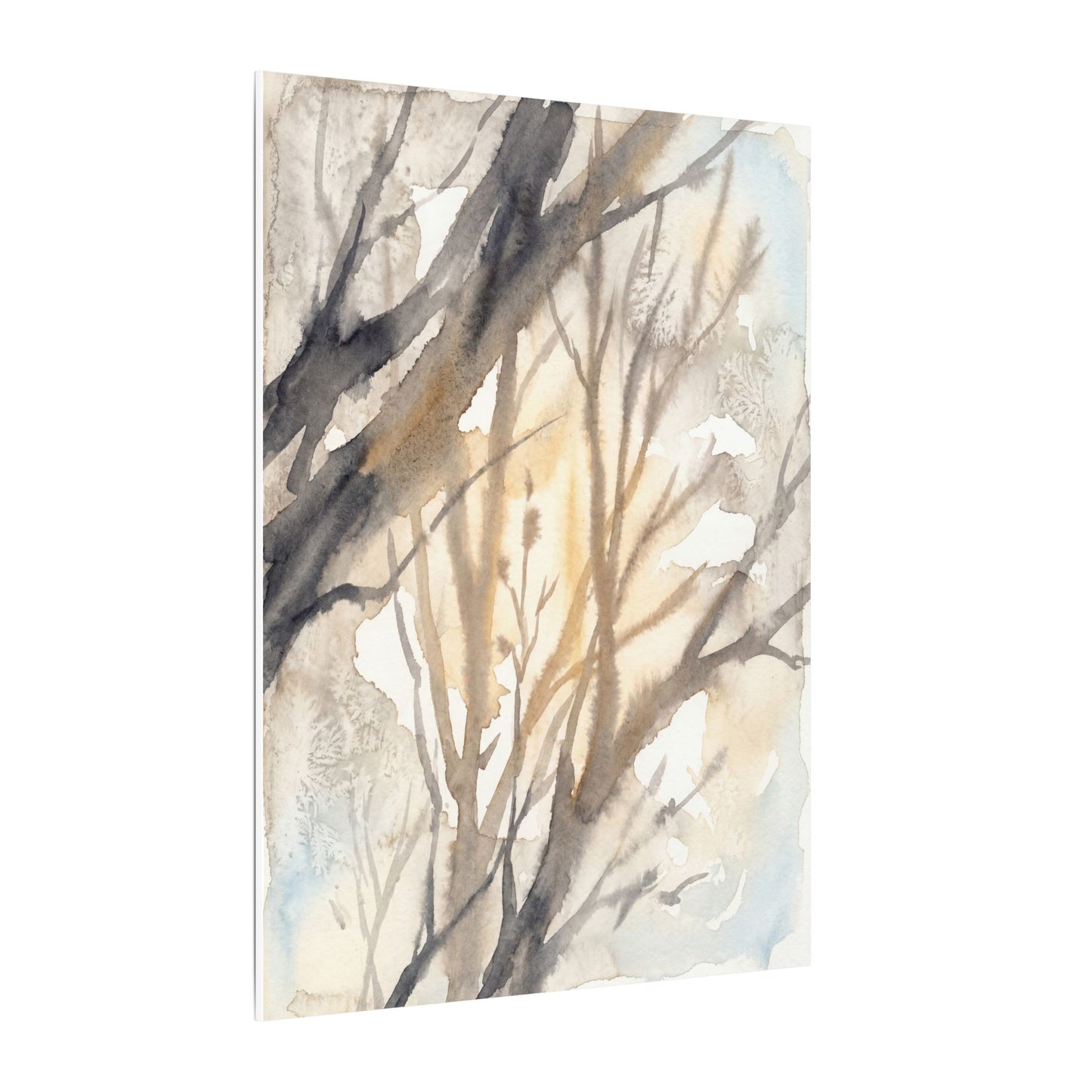 Ma Shadow Play Canvas Art - Japandi Watercolor