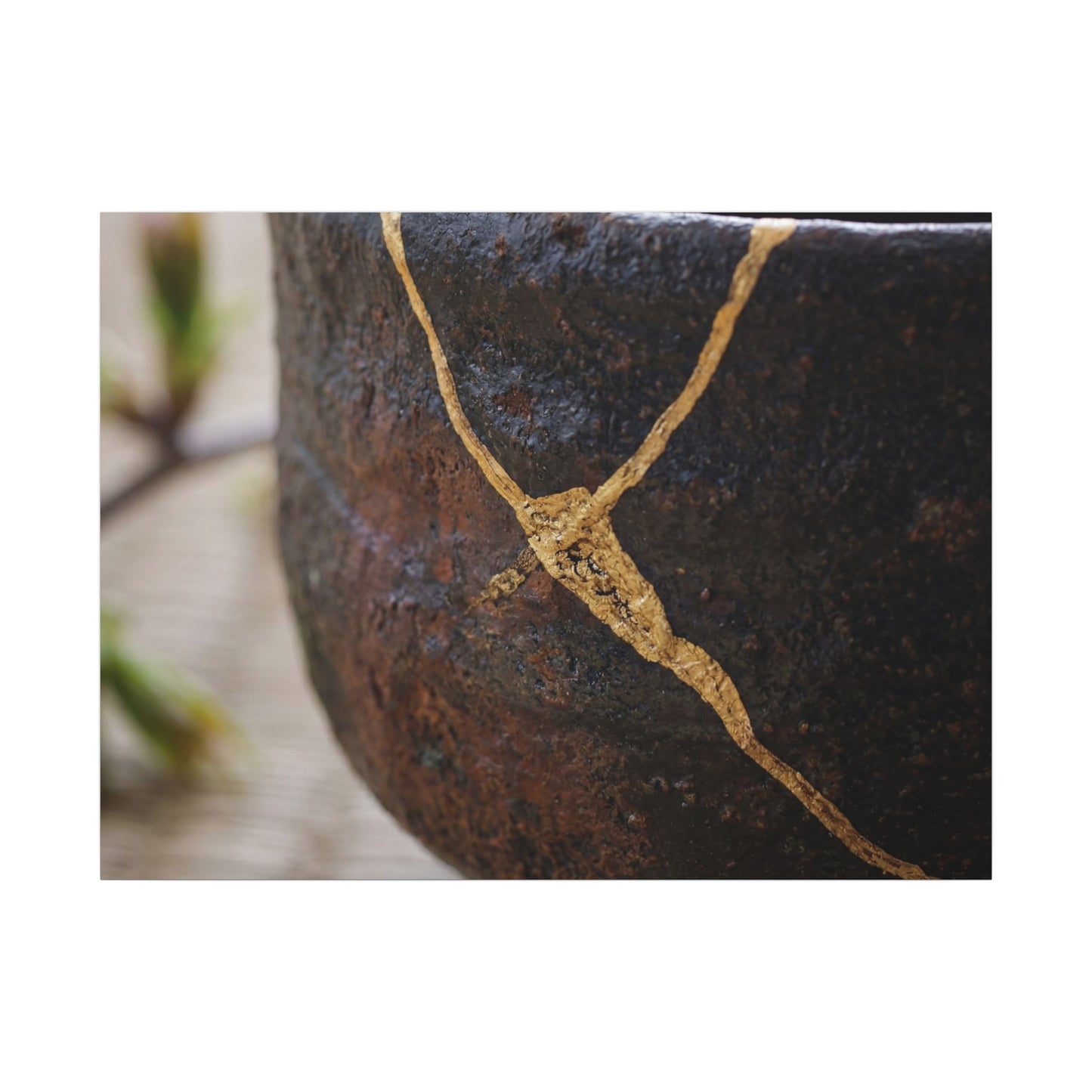 Dawn Tea Ceremony Canvas Art - Kintsugi Mono No Aware Art Print