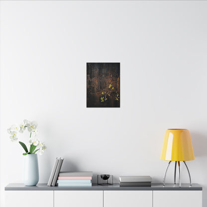 Golden Hour Rust Patina Canvas Art - Dark Japandi Fukinsei