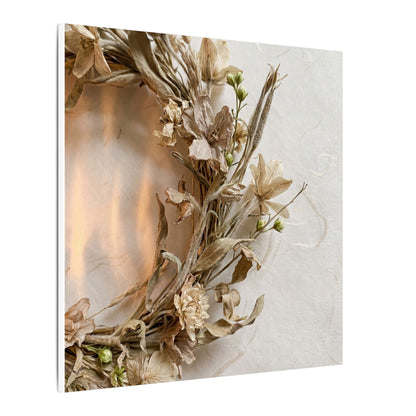 Dried Flowers Japanese Pattern Canvas Art | Neutral Japandi Art
