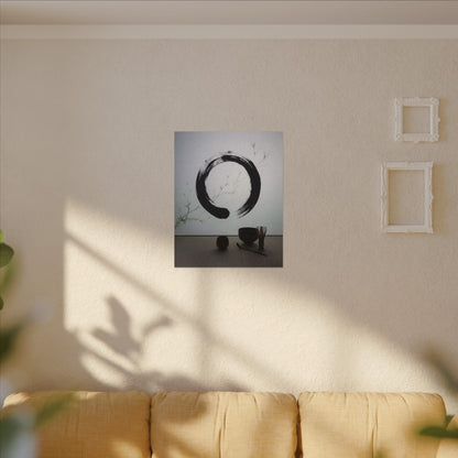 Tea Ceremony Enso Canvas Art | Peaceful Zen Art