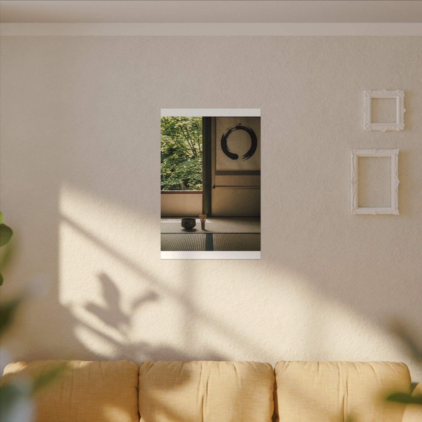 Tea Ceremony Enso Canvas Art | Serene Zen Art