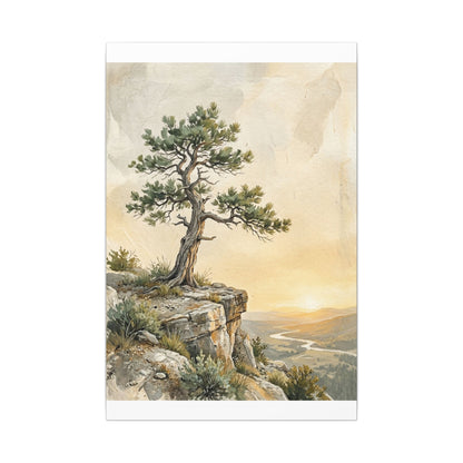 Pine Tree Canvas Art | Summer Japandi Texture Art
