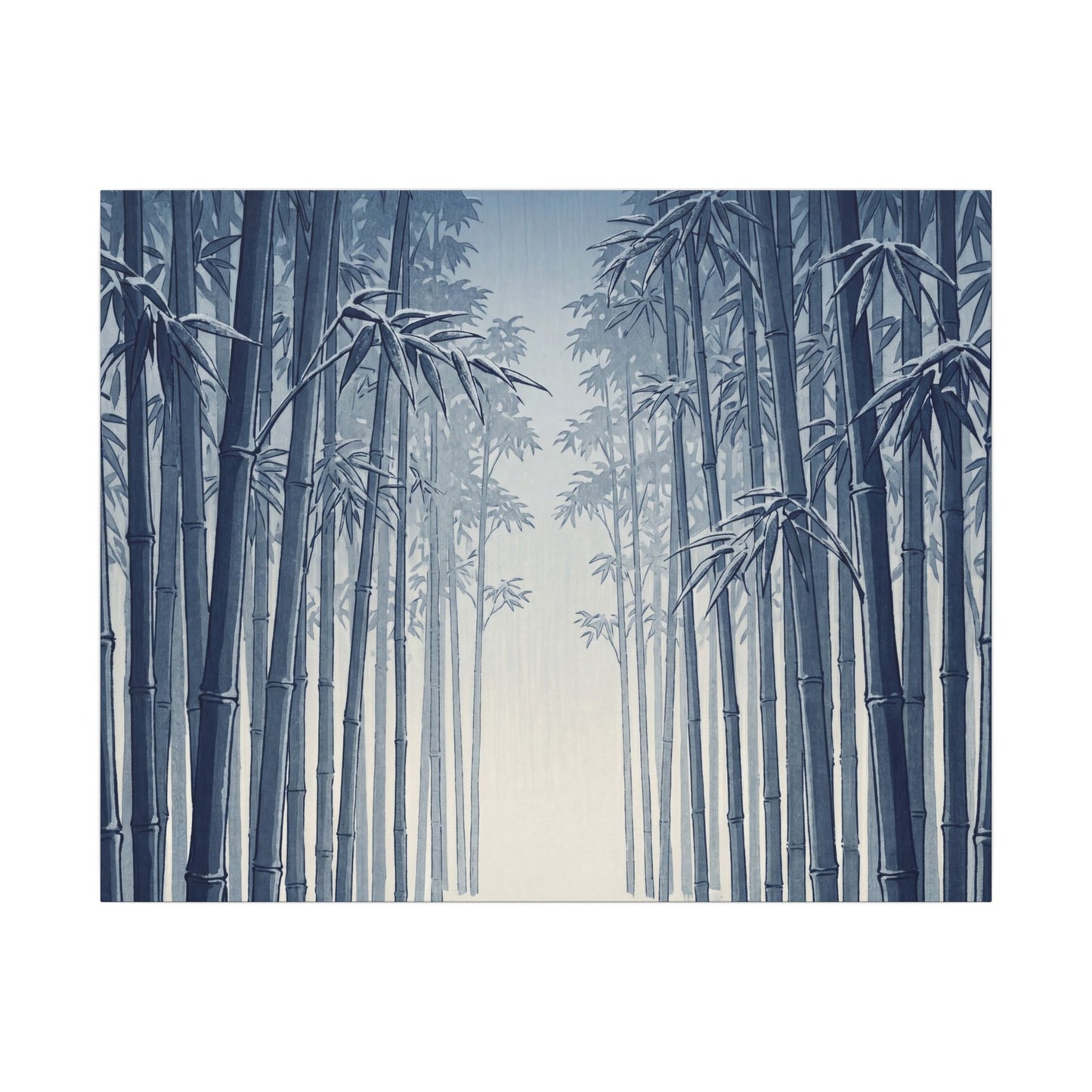 Bamboo Grove Canvas Art | Winter Zen Ukiyo E Inspired Art