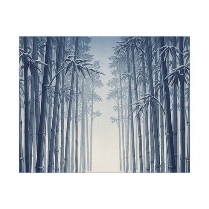 Bamboo Grove Canvas Art | Winter Zen Ukiyo E Inspired Art
