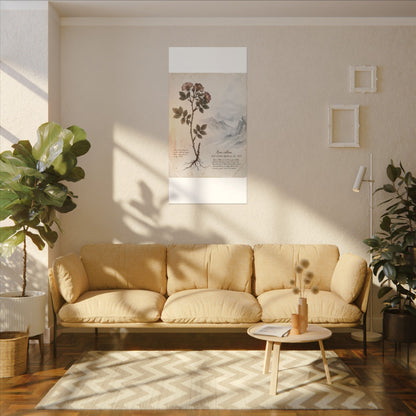 Winter Mountain Mist Herbarium Canvas Art | Earthy Decor