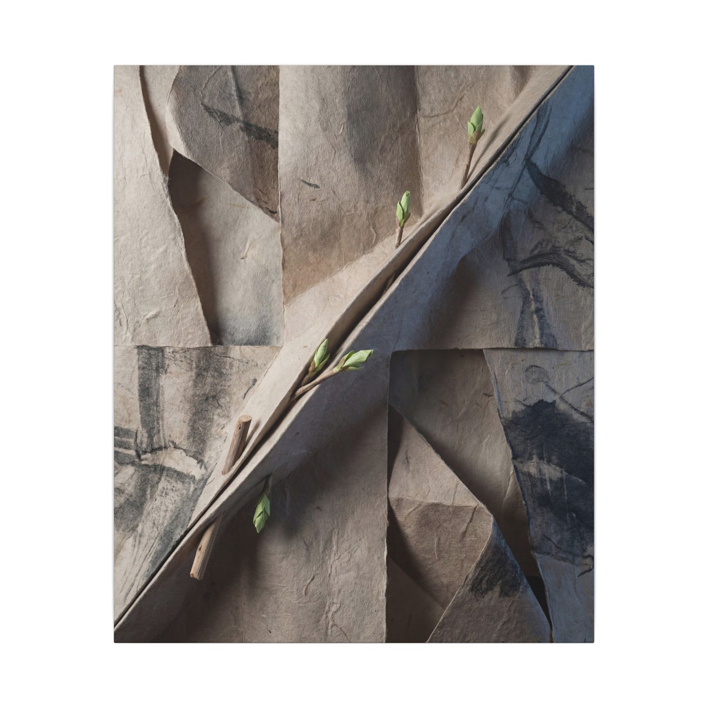 Paper Fold Canvas Art | Spring Japandi Japanese Pattern Art