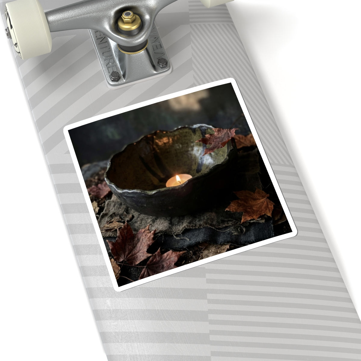 Ceramic Bowl Autumn Sticker | Dark Japandi Atmospheric Design Art Print
