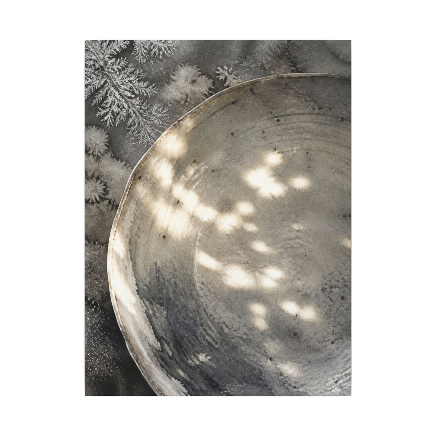 Ceramic Bowl Watercolor Canvas Art | Warm Japandi Art