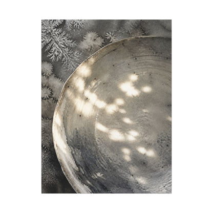 Ceramic Bowl Watercolor Canvas Art | Warm Japandi Art