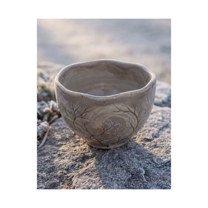 Japandi Ceramic Bowl in Dawn | Japanese Pattern Wall Art Print