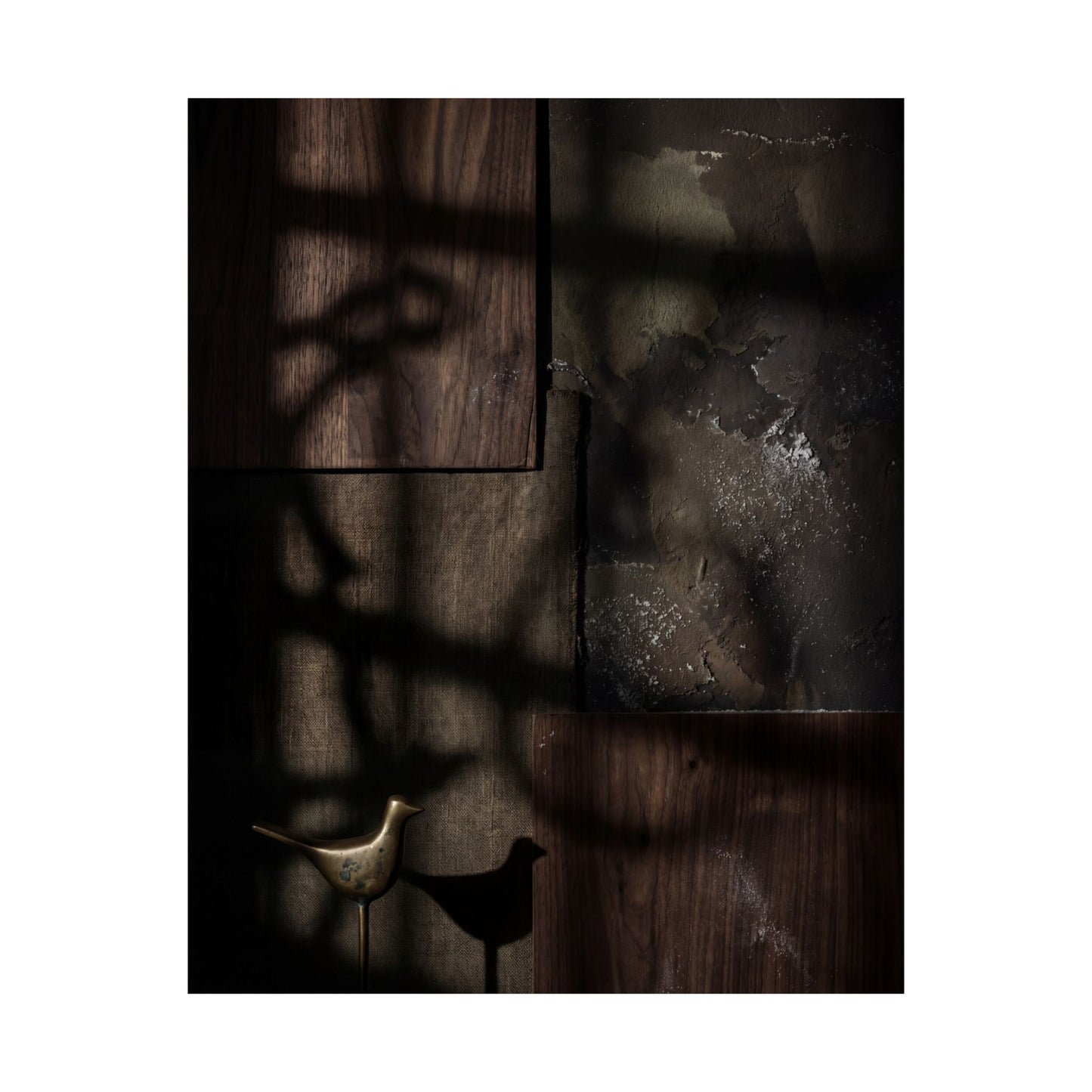 Candlelight Shadow Play Wall Art Print - Dark Japandi Datsuzoku