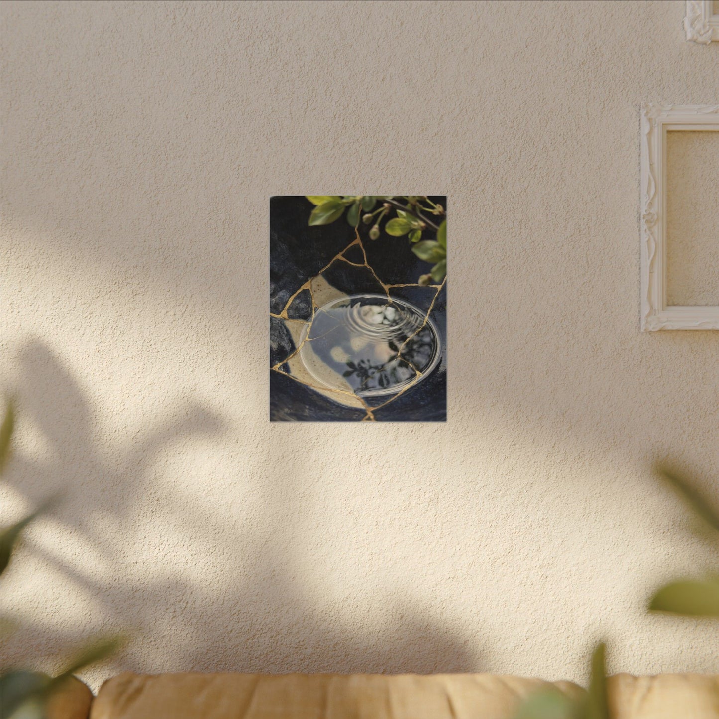 Water Ripple Spring Canvas Art | Kintsugi Beautiful Design