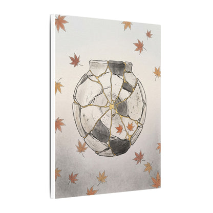 Japandi Broken Pottery in Dawn | Minimal Line Canvas Art