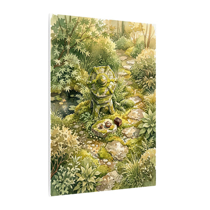 Datsuzoku Stone Lantern Canvas Art - Japandi Watercolor