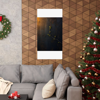 Bold Rust Patina Wall Art Print - Moody Minimal Dark Japandi