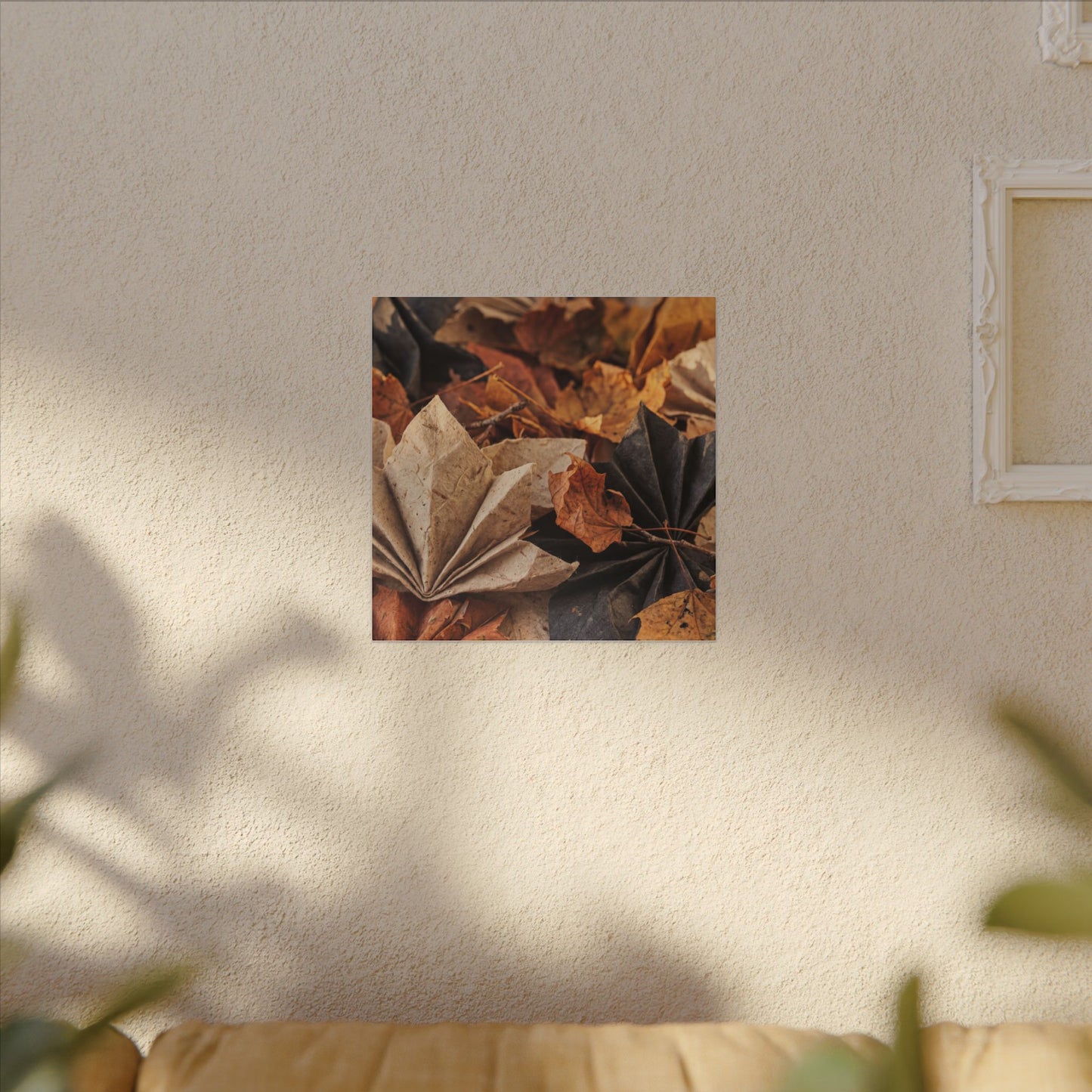 Paper Fold Texture Canvas Art | Elegant Japandi Art