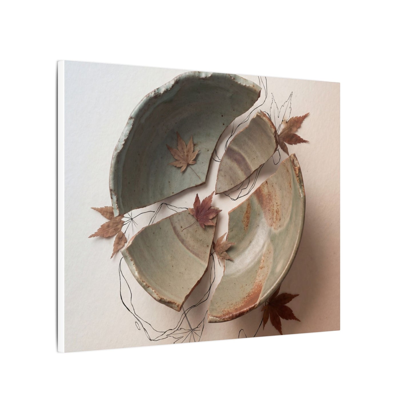 Dawn Ceramic Bowl Canvas Art - Japandi Fukinsei