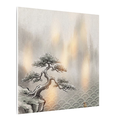 Pine Tree Canvas Art | Winter Japandi Japanese Pattern Art