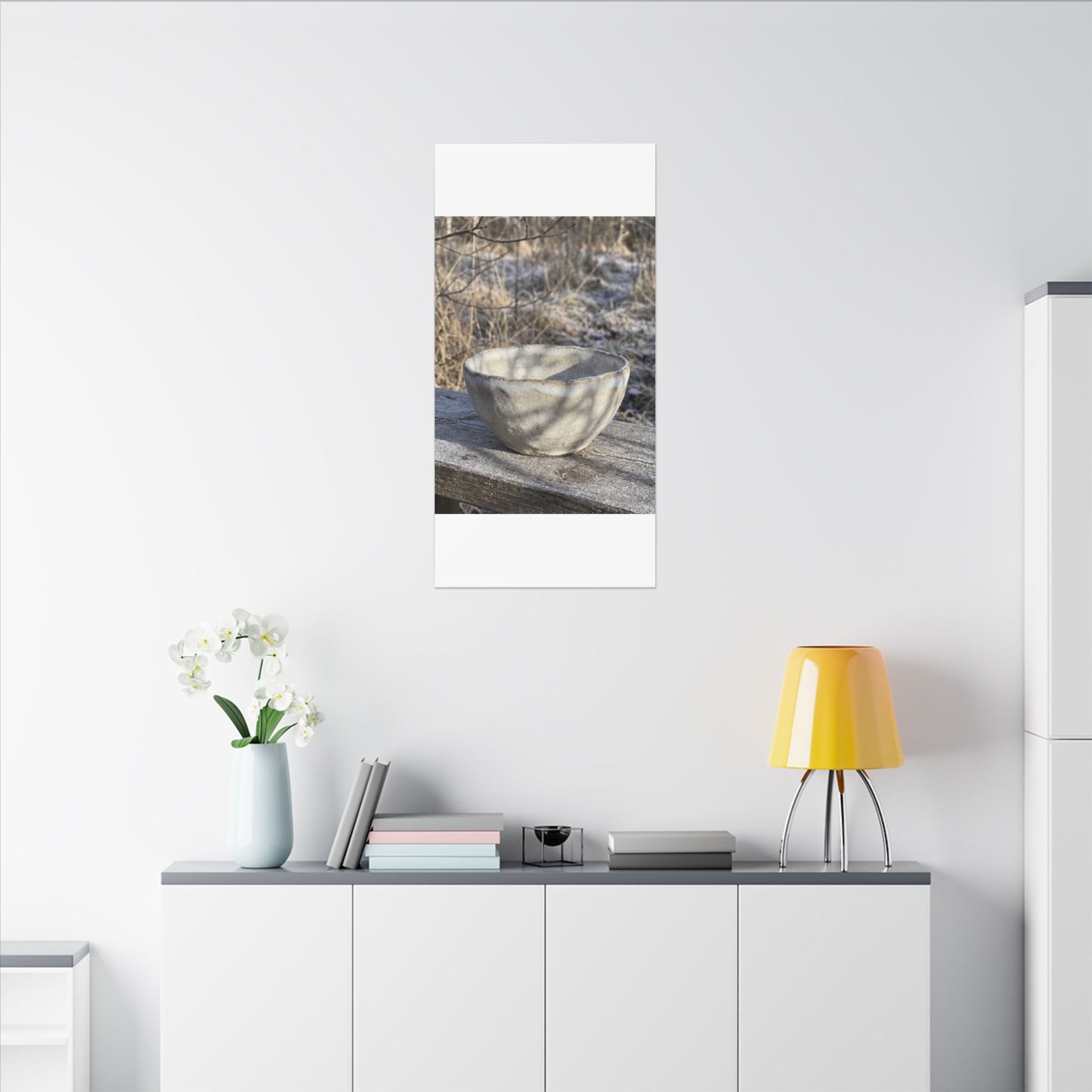 Dappled Ceramic Bowl Canvas Art - Japandi Fukinsei