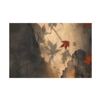 Shadow Play Texture Canvas Art | Neutral Japandi Art