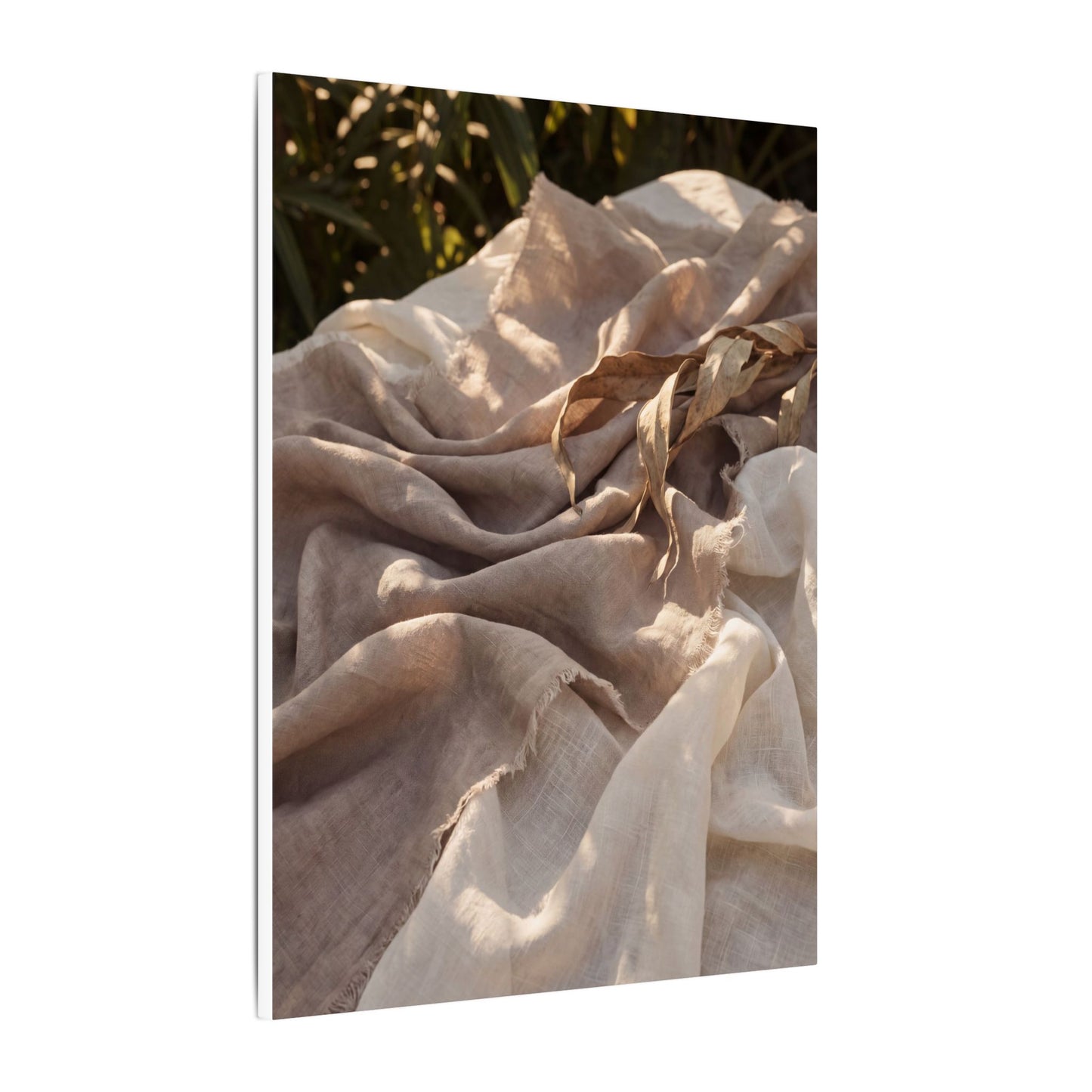 Silk Drape Summer Canvas Art | Japandi Neutral Design