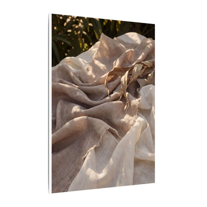 Silk Drape Summer Canvas Art | Japandi Neutral Design
