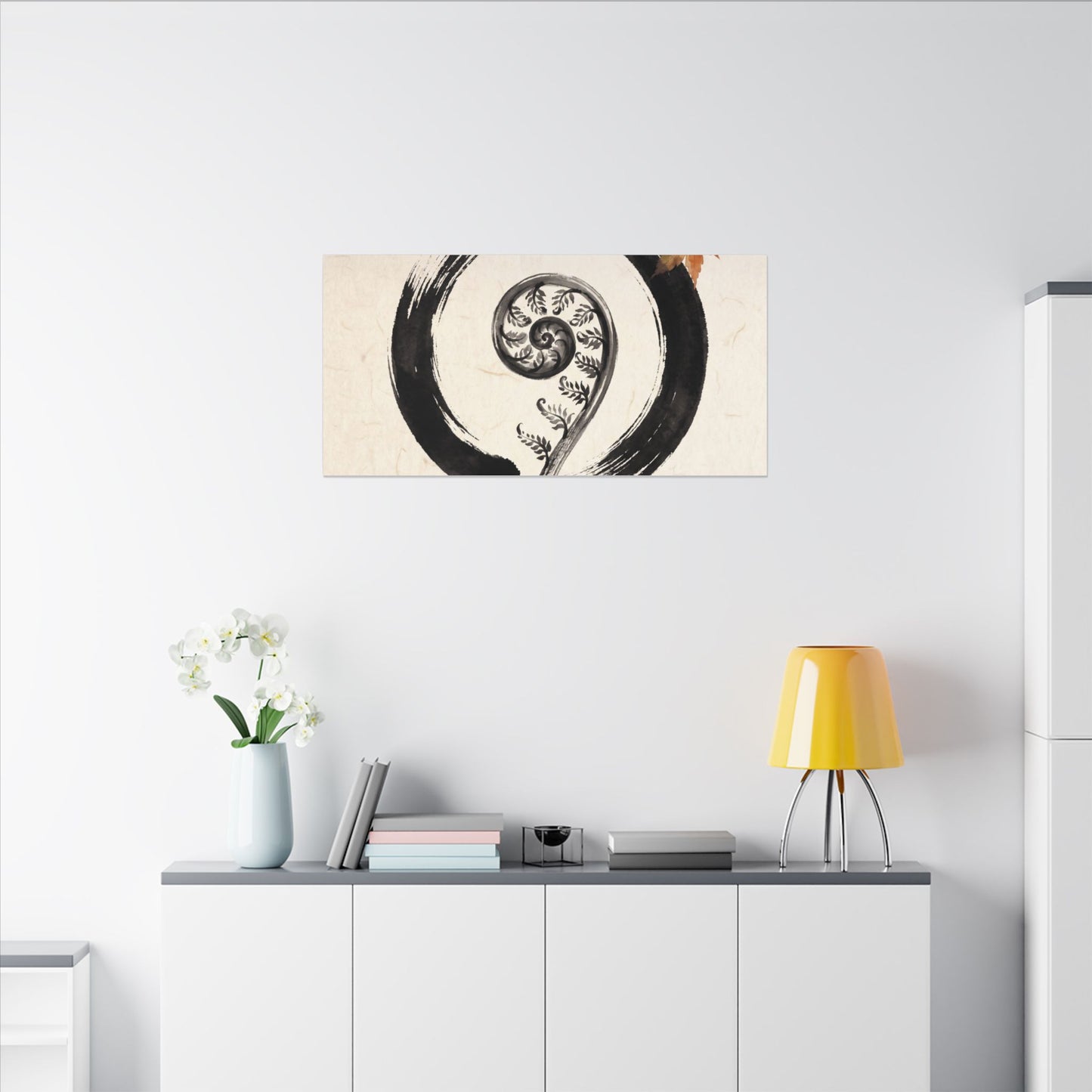 Fern Unfurling Autumn Canvas Art | Zen Peaceful Design
