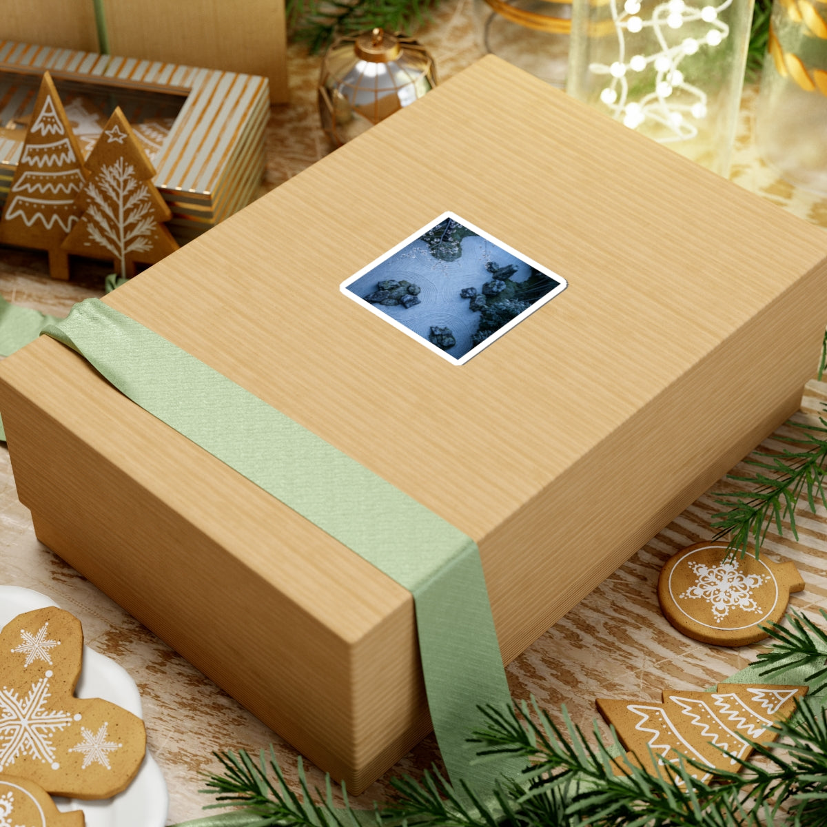 Cherry Blossom Karesansui Sticker | Contemplative Zen Art