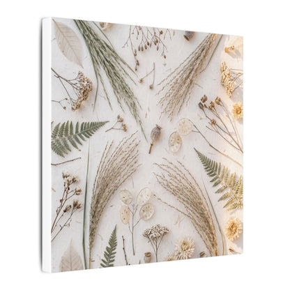Elegant Dried Flowers Canvas Art - Japanese Pattern Japandi