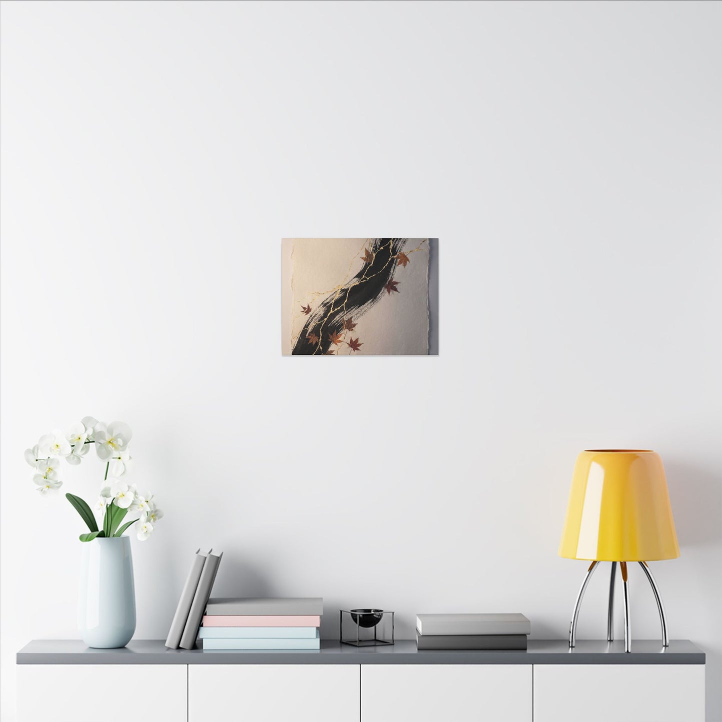 Dawn Ink Brushstroke Canvas Art - Kintsugi Ma