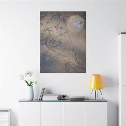Shadow Play Canvas Art | Winter Japandi Japanese Pattern Art