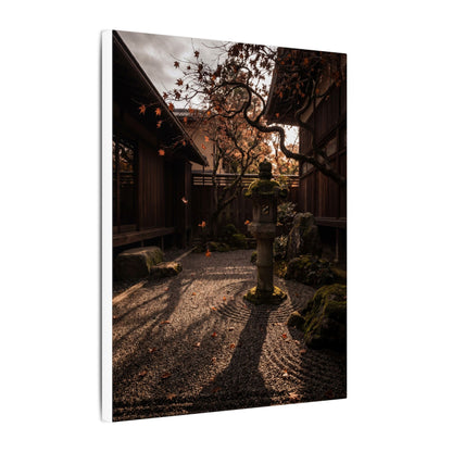 Seijaku Stone Lantern Canvas Art - Dark Japandi Shadow Zen