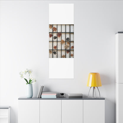 Japandi Shoji Screen in Overcast | Texture Canvas Art