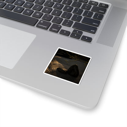 Rock Garden Shadow Zen Sticker | Sophisticated Dark Japandi Art