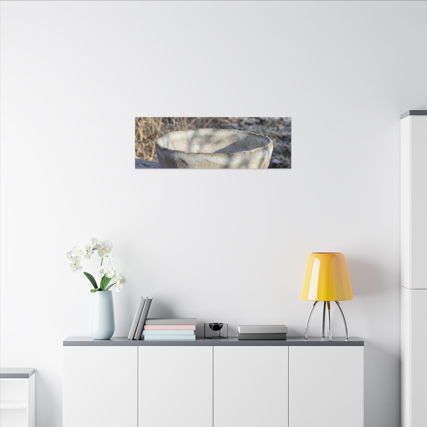 Dappled Ceramic Bowl Canvas Art - Japandi Fukinsei